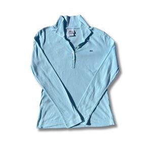 SOLD~Lacoste Light Blue Long Sleeve Polo Shirt